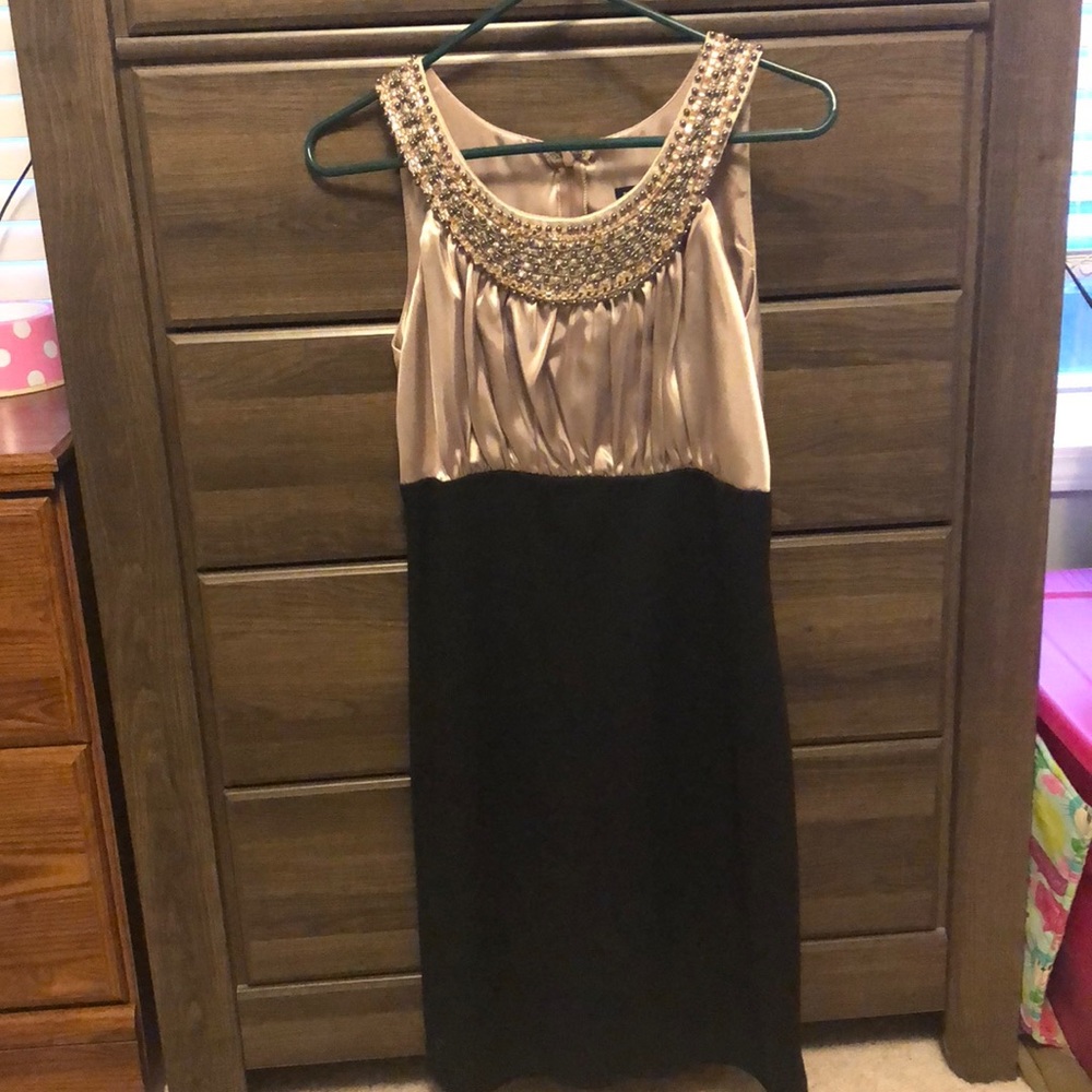 Gold and black dress